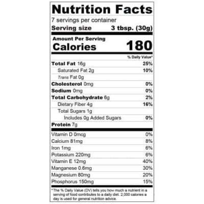 Raw Shelled Almonds Nutrition Facts