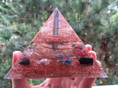 Blue Kyanite Orgone Pyramid