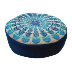 Blue Peacock Meditation Cushion