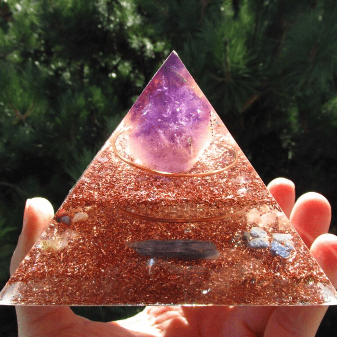 CRAFTSTRIBE Orgone Pyramid Reiki Gemstones Toxic Energy Protective Spiritual Healing Stone