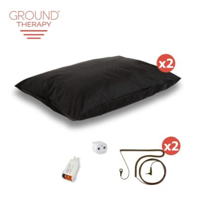 Earthing Ground Therapy Pillow Cover Kit, Double