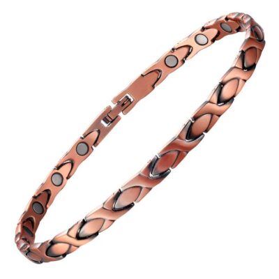 Magnetic Pulsed Energy Therapeutic Copper Bracelet, Women's (15 Magnets)
