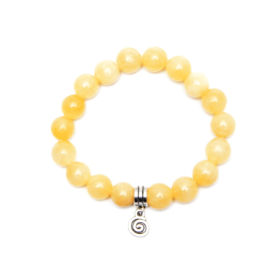 Yellow Jade Gemstone Bracelet by Gemz