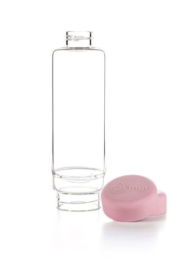 VitaJuwel INU! Glass Crystal Water Bottle, Blossom Rose